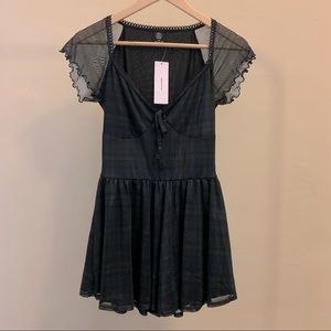 Plaid romper from urban outfitters